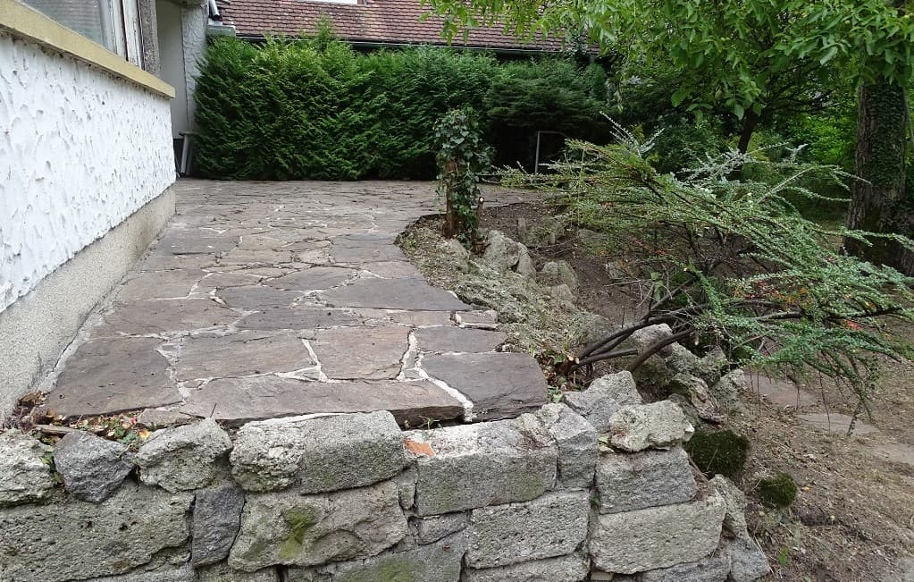 Befreite Terrasse und Garten